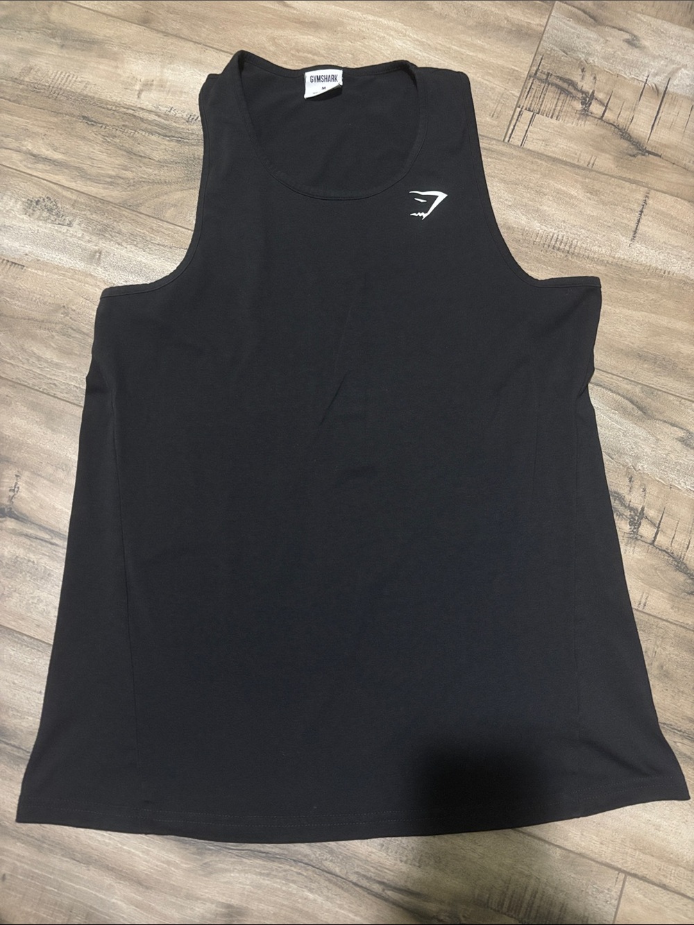 Gymshark Cotton blend Black Men’s Training Tank Top with White Logo